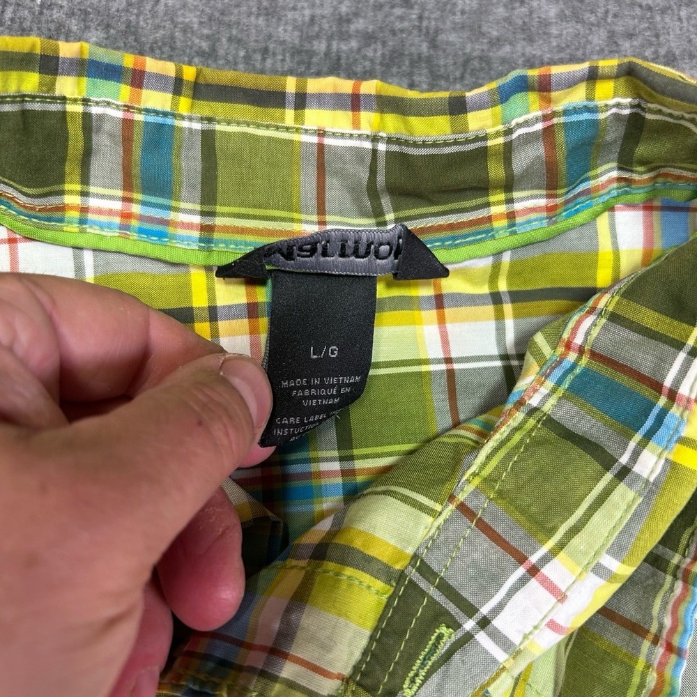 Marmot Mens Large Short Sleeve Plaid Button Up Shirt Casual Outdoor Hiking - Picture 3 of 9